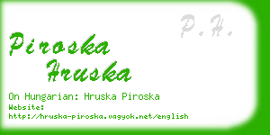 piroska hruska business card